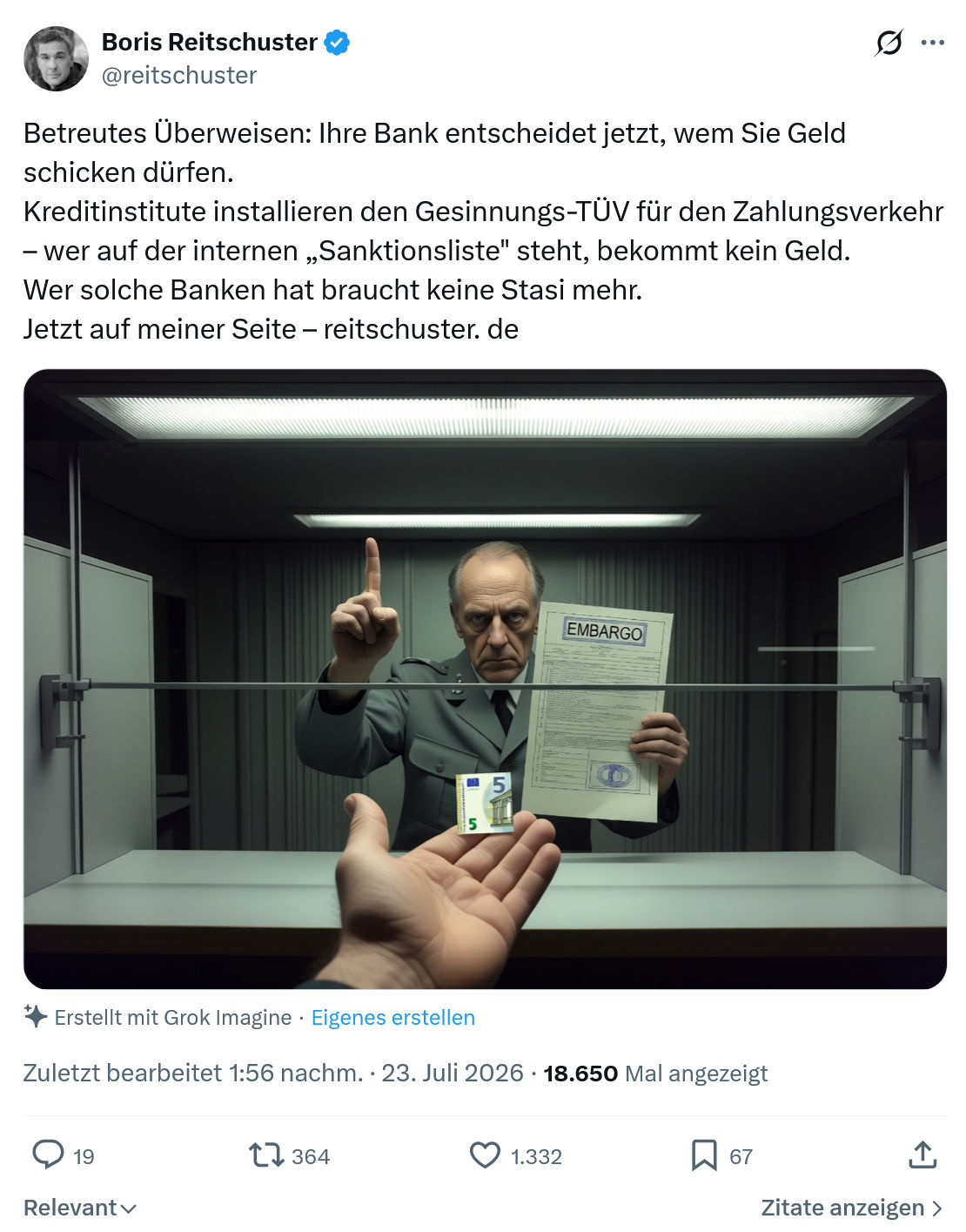 Boris Reitschuster: Betreutes Überweisen...