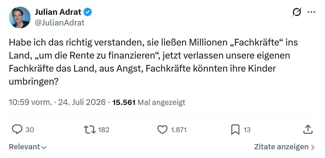 Julian Adrat: Habe ich das richtig verstanden...