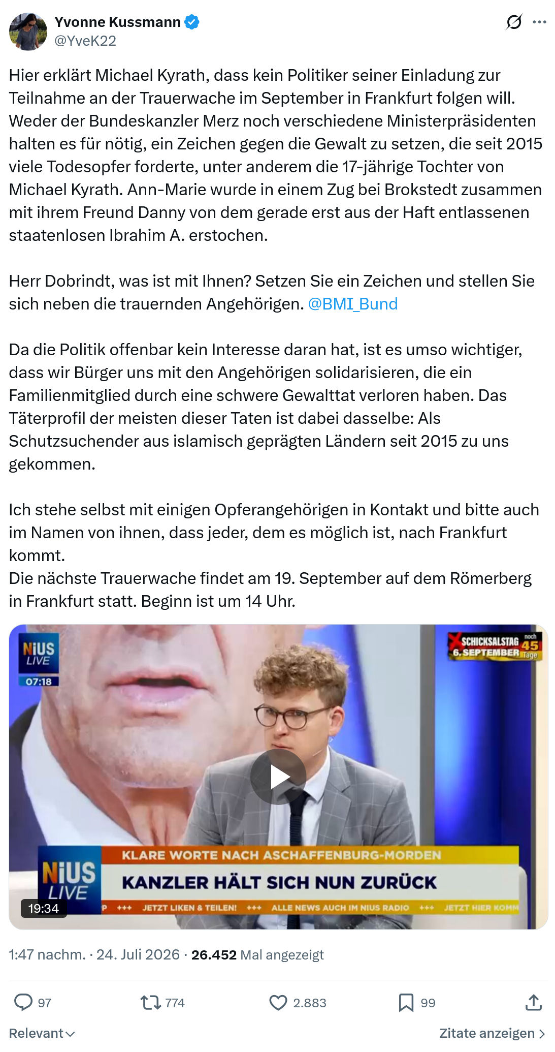 Yvonne Kussmann: Hier erklärt Michael Kyrath...