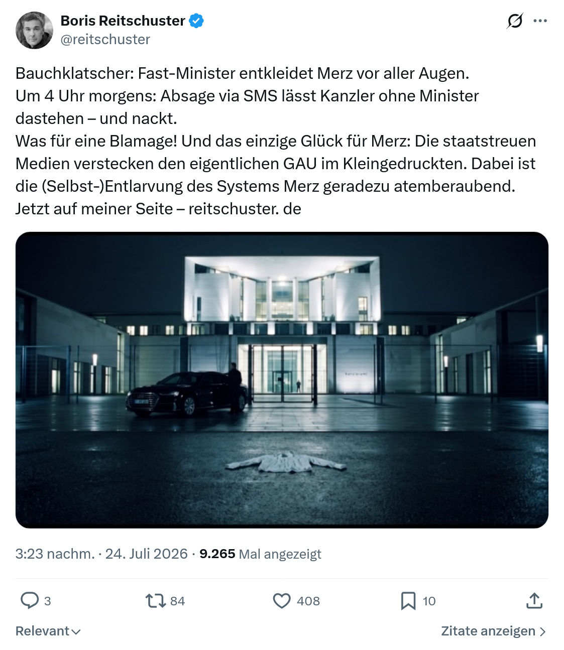 Boris Reitschuster: Bauchklatscher...