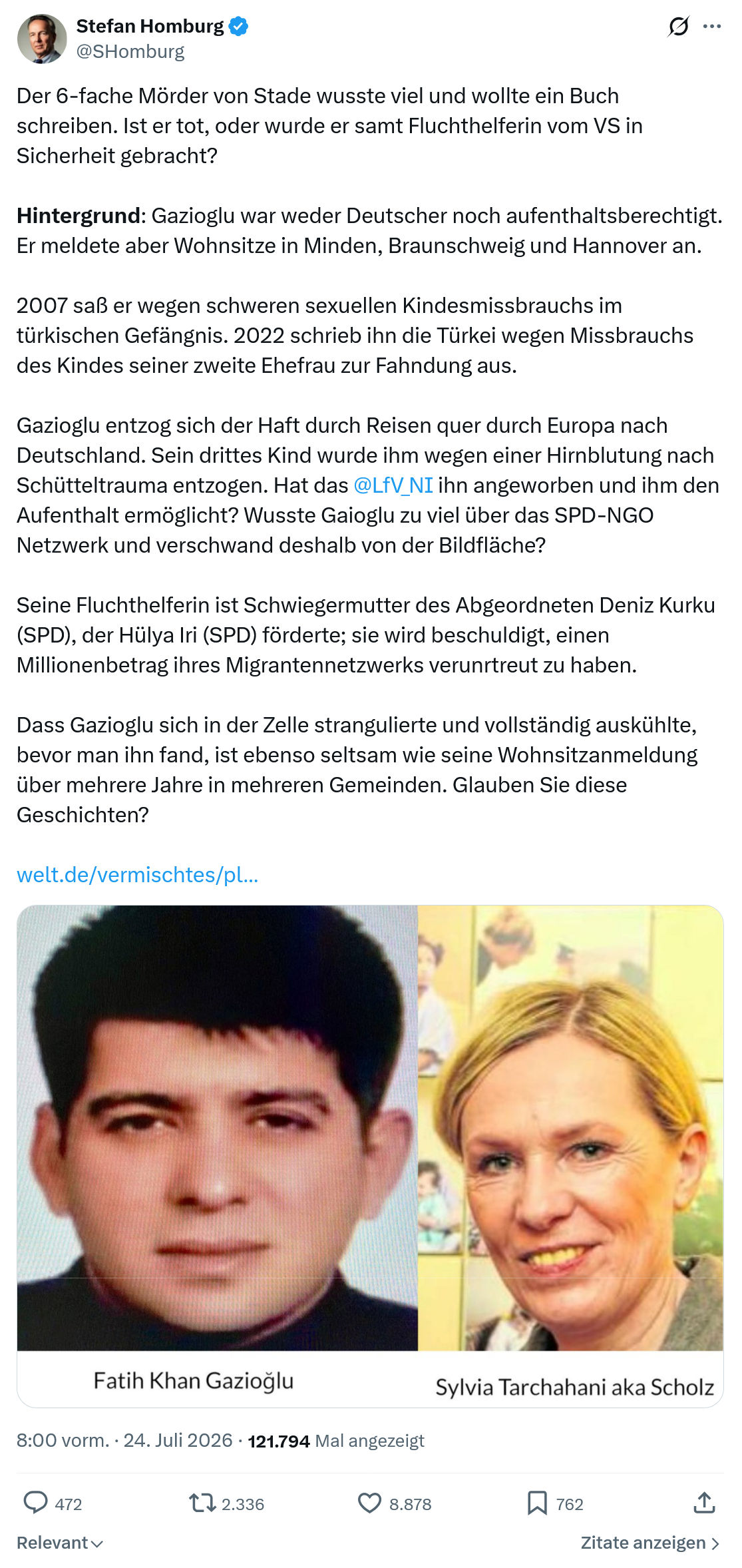 Stefan Homburg: Der 6-fache Mörder von Stade...