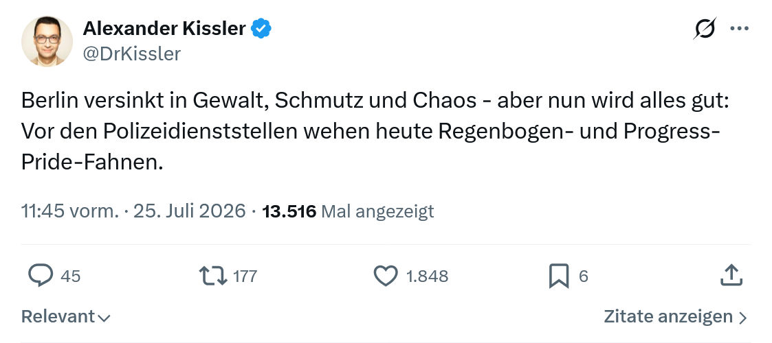 Alexander Kissler: Berlin versinkt in Gewalt...