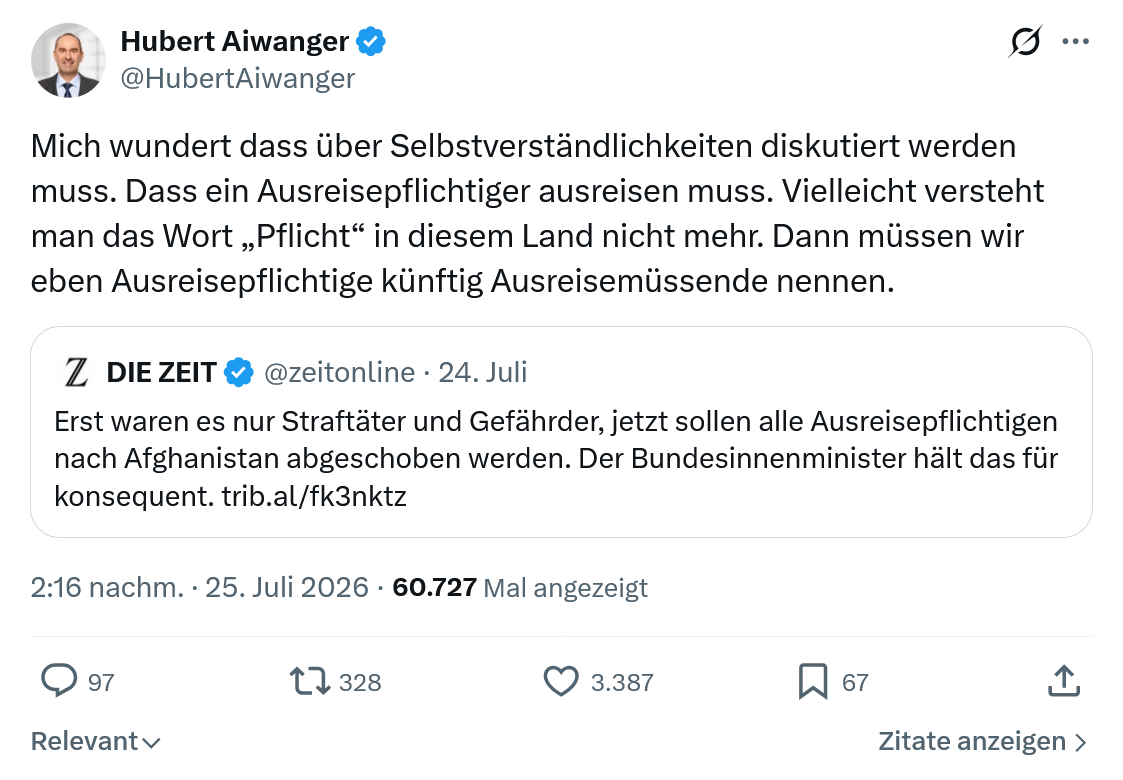 Hubert Aiwanger: Mich wundert dass über Selbstverständlichkeiten...