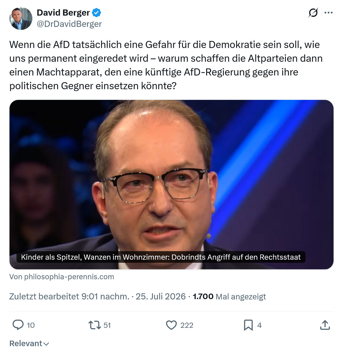 David Berger: Wenn die AfD tatsächlich...