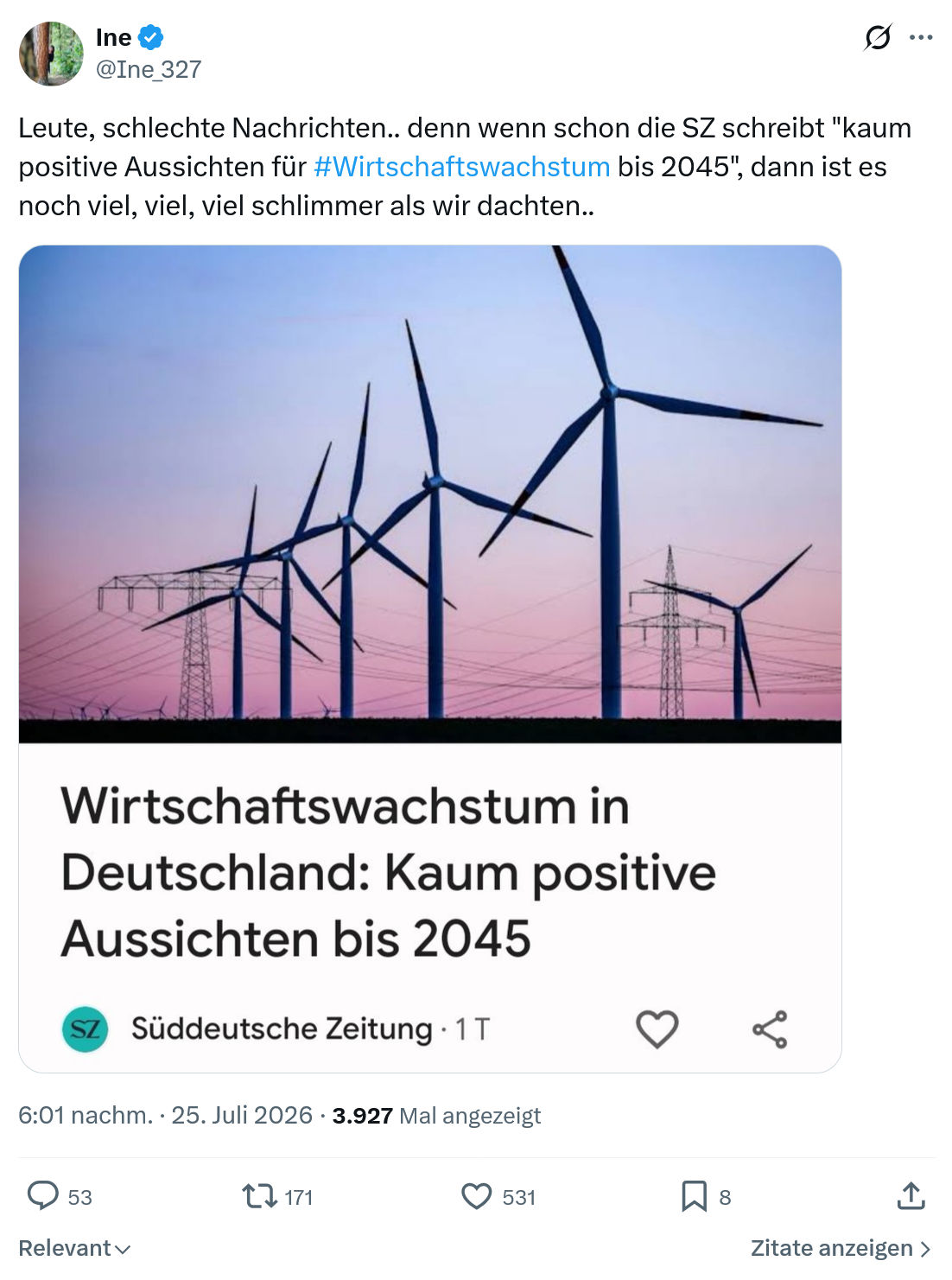 Ine: Leute, schlechte Nachrichten...