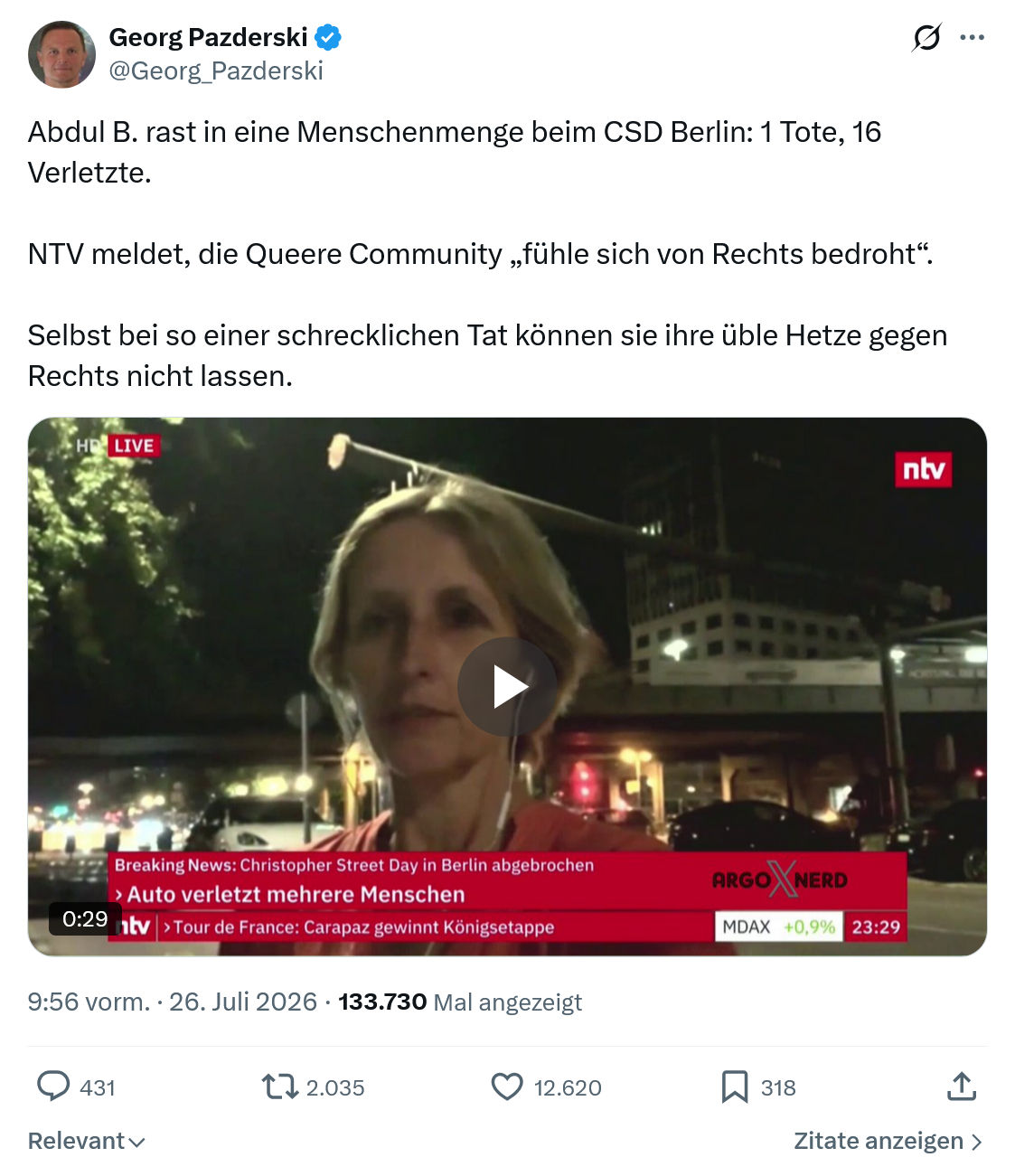 Georg Pazderski: Abdul B. rast in eine Menschenmenge...