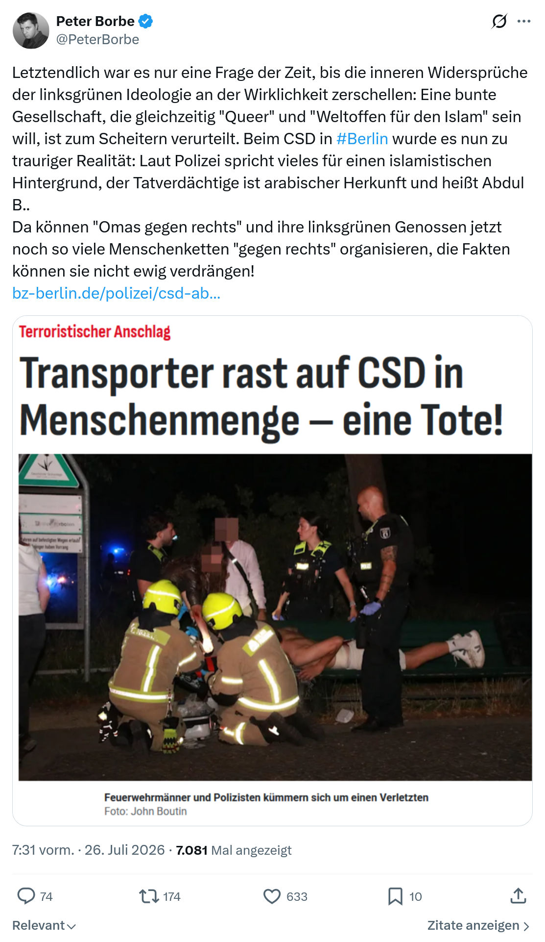 Peter Borbe: Letztendlich war es nur eine Frage der Zeit...