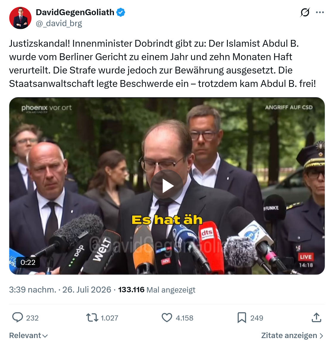 David Gegen Goliath: Justizskandal...