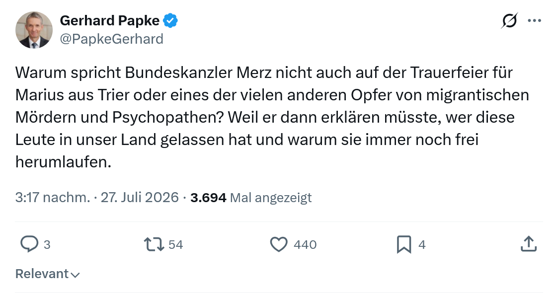 Gerhard Papke: Warum spricht Bundeskanzler Merz...