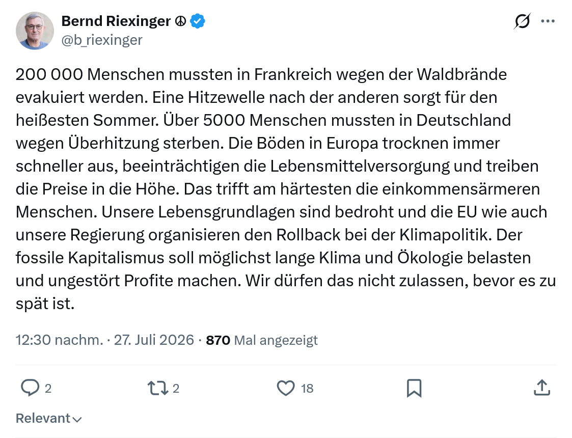 Bernd Riexinger: 200 000 Menschen mussten...