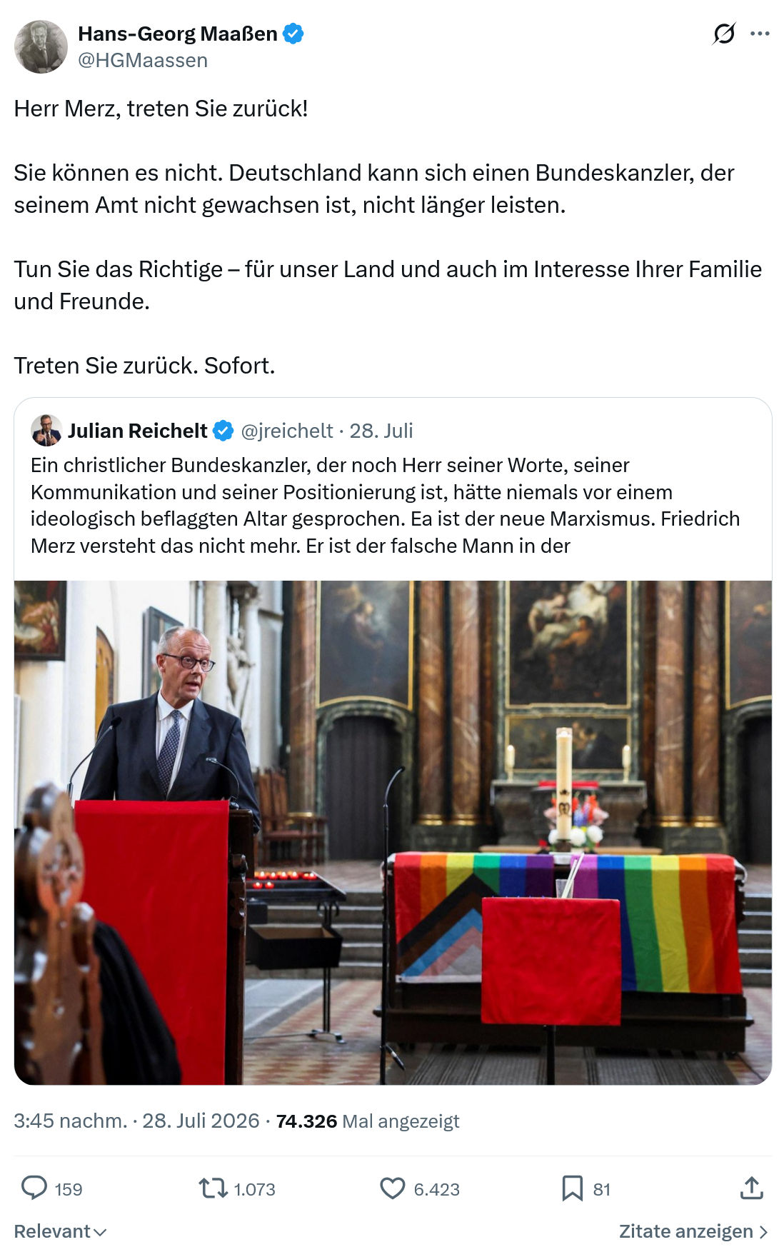 Hans-Georg Maaßen: Herr Merz, treten Sie zurück!...