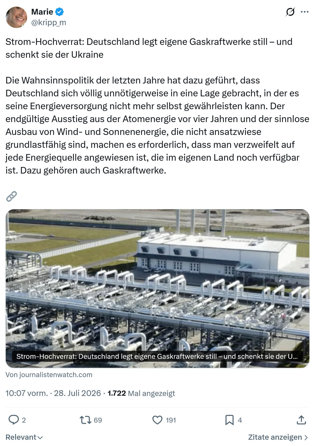 Marie kripp: Strom-Hochverrat: Deutschland legt eigene...