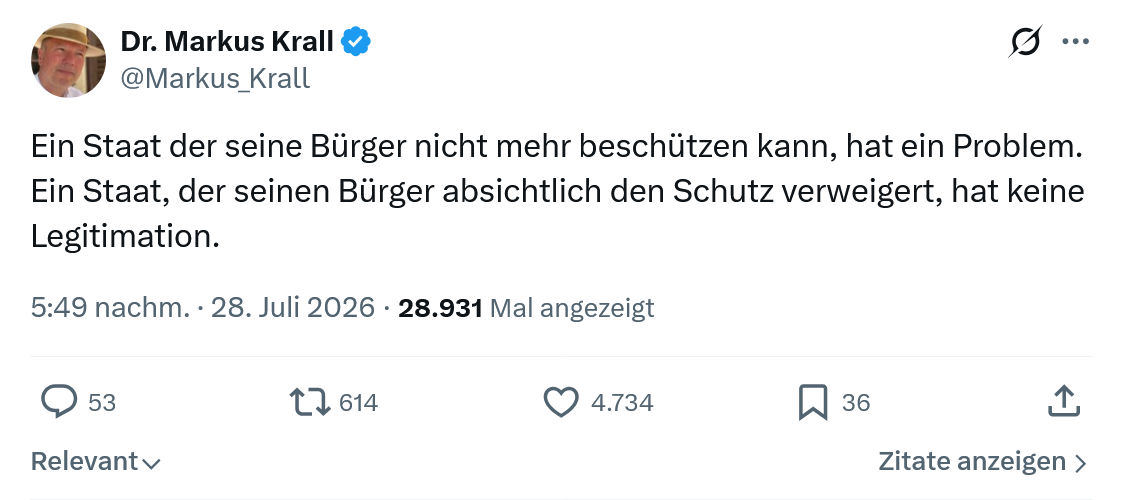 Markus Krall: Ein Staat der seine Bürger...