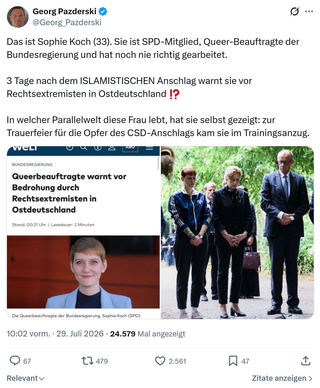 Georg Pazderski: Das ist Sophie Koch (33)...