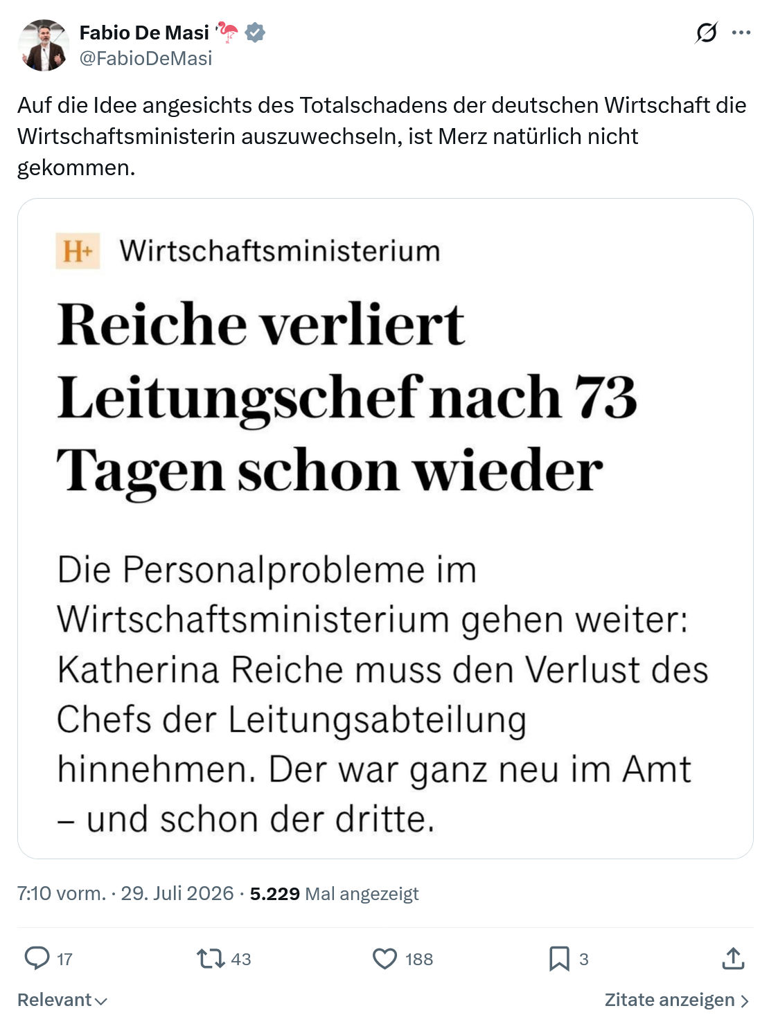 Fabio De Masi: Auf die Idee angesichts des Totalschadens...
