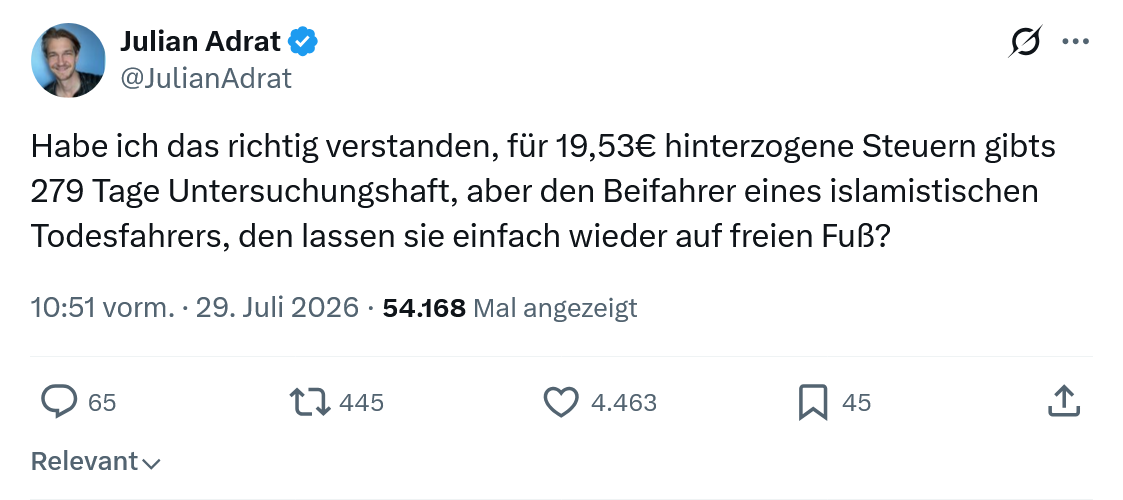 Julian Adrat: Habe ich das richtig verstanden...