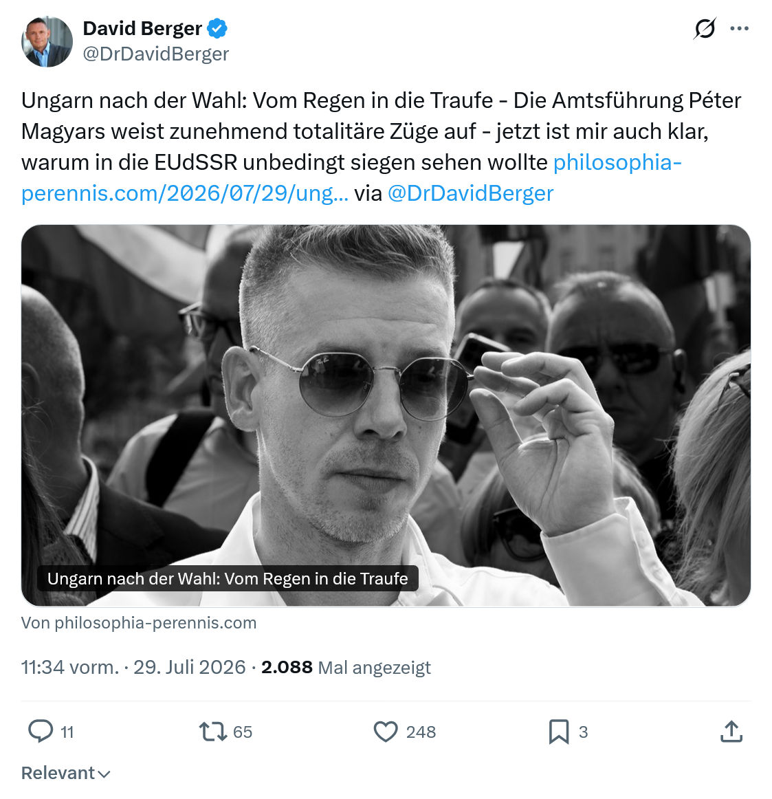 David Berger: Ungarn nach der Wahl...