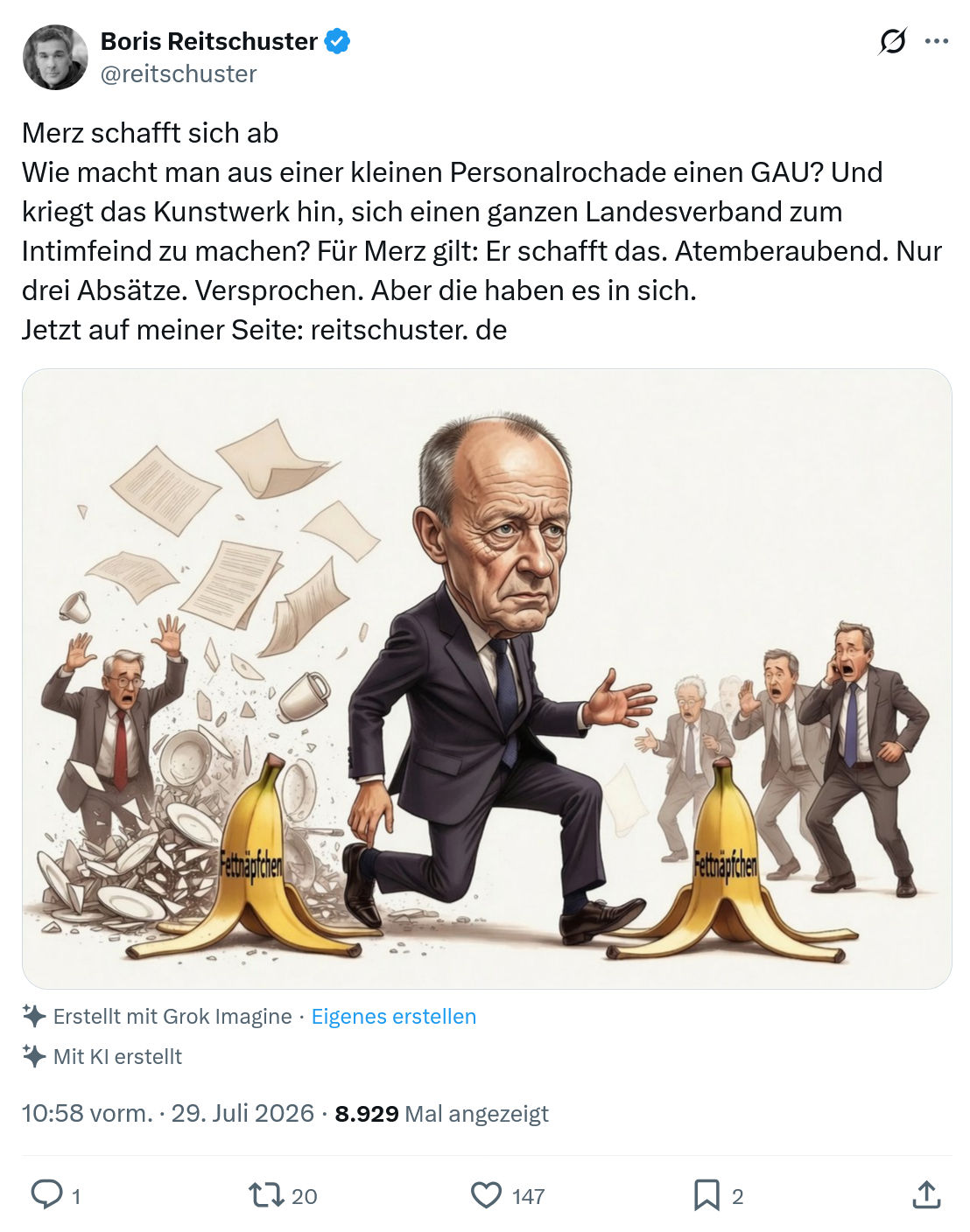 Boris Reitschuster: Merz schafft sich ab...