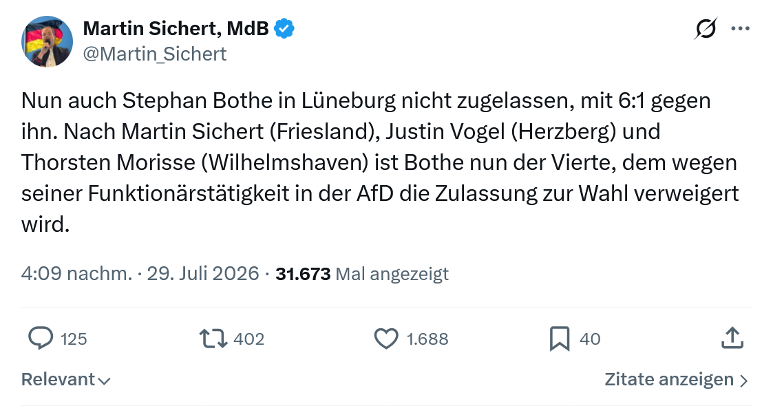 Martin Sichert: Nun auch Stephan Bothe...