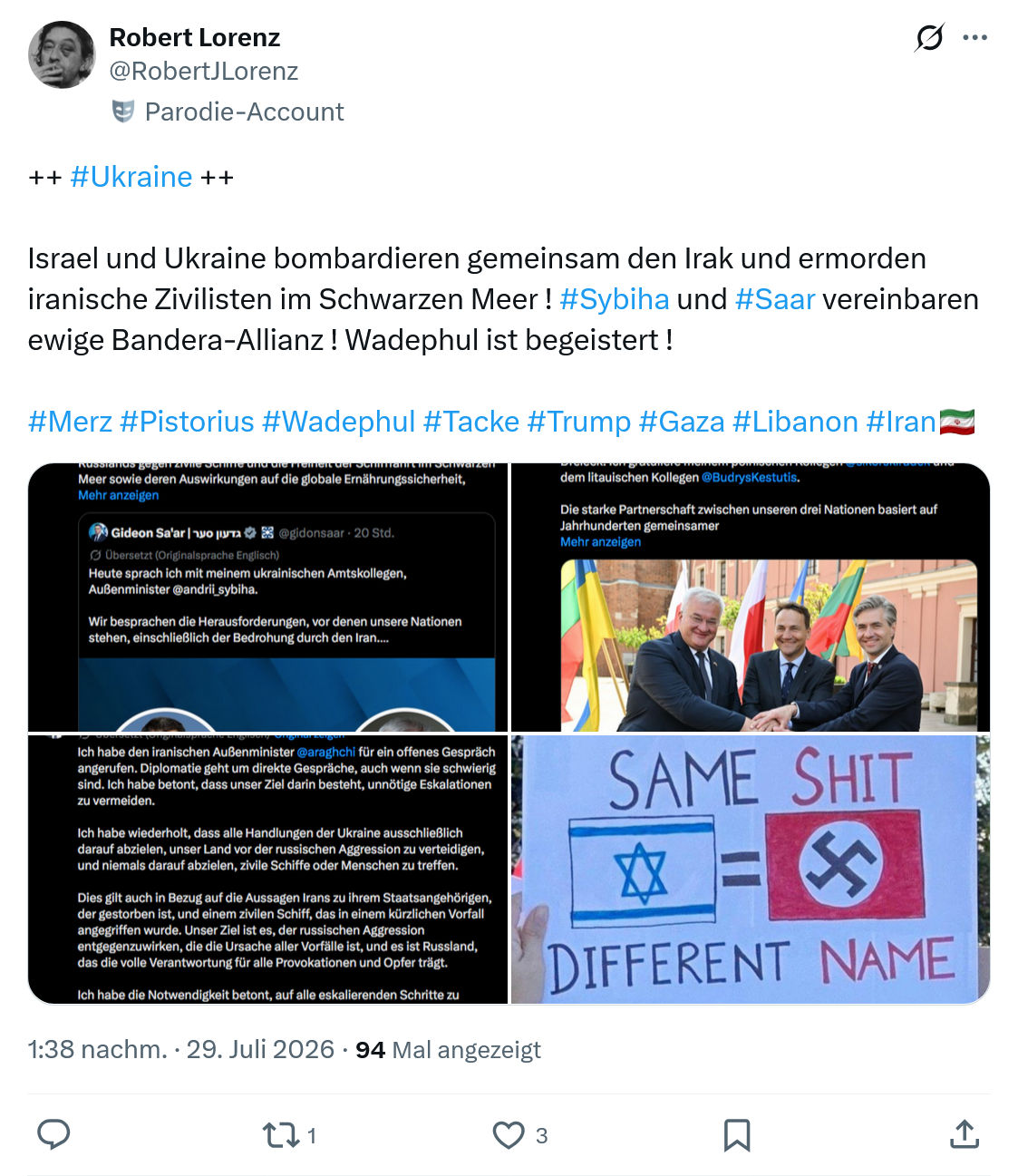 Robert Lorenz: Israel und Ukraine bombardieren