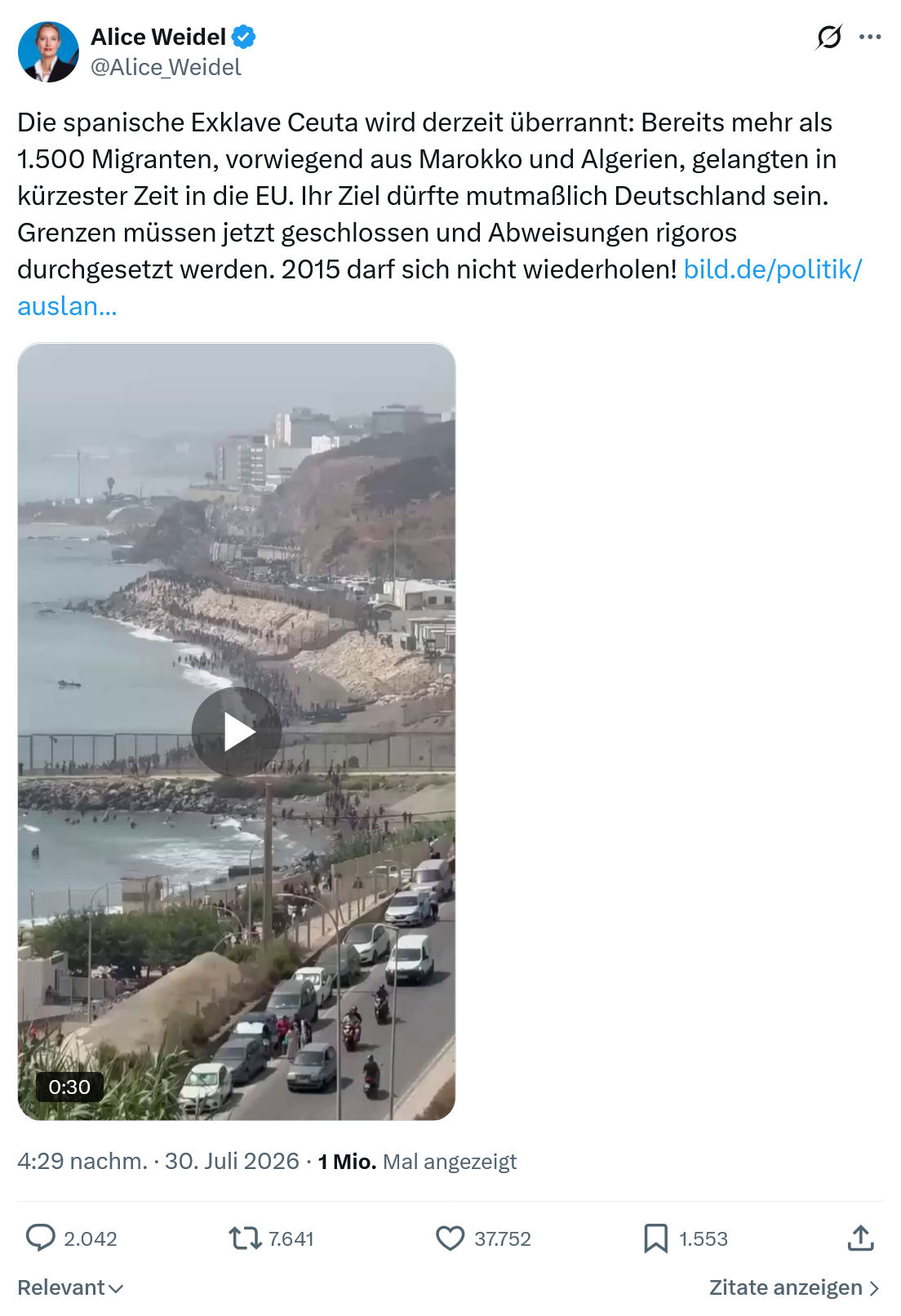 Alice Weidel: Die spanische Exklave Ceuta...