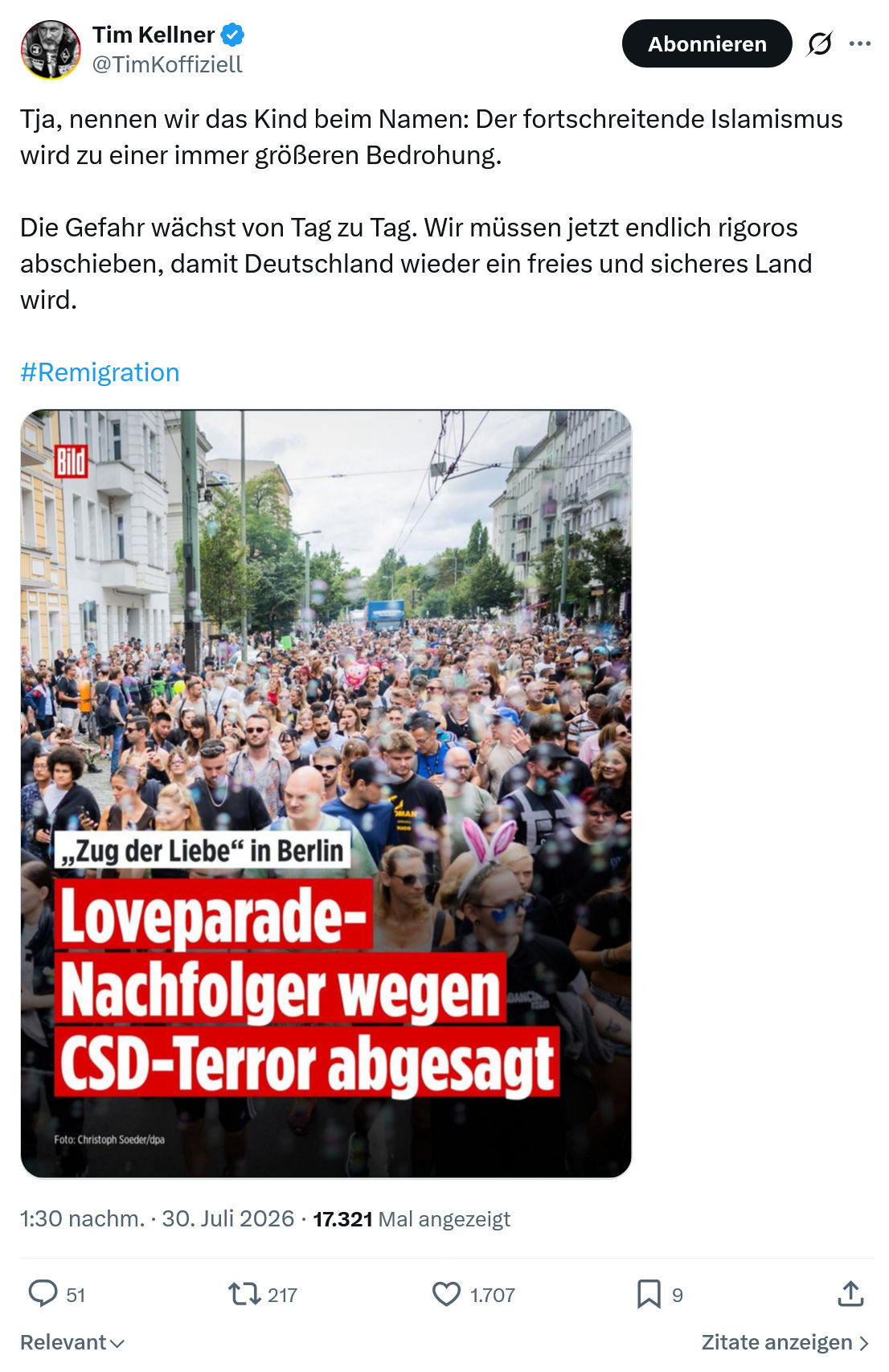 Tim Kellner: Tja, nennen wir das Kind beim Namen...