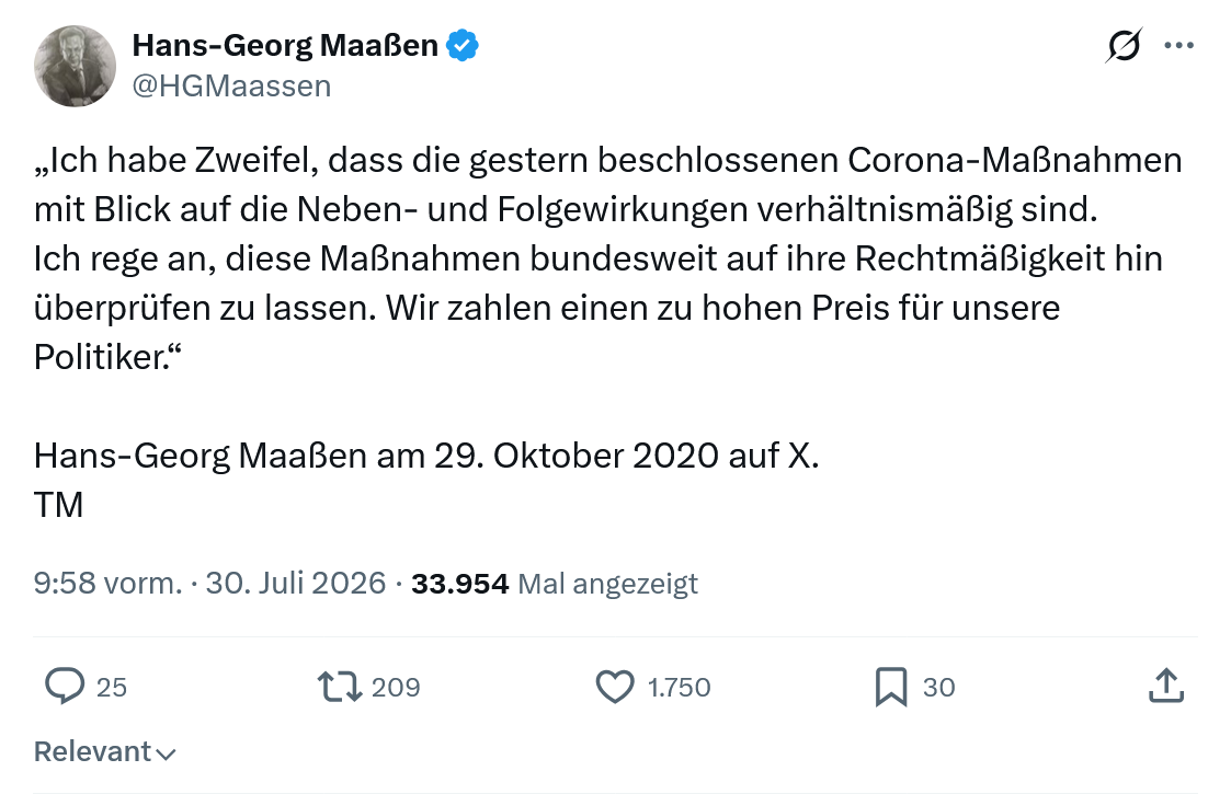 Hans-Georg Maaßen: Ich habe Zweifel...