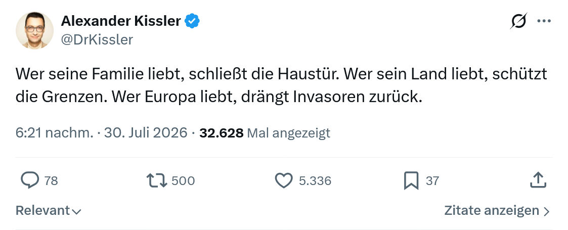 Alexander Kissler: Wer seine Familie liebt...