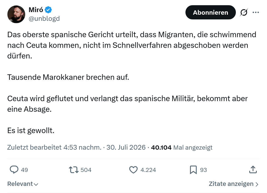 Miro Wolsfeld: Das oberste spanische Gericht urteilt...