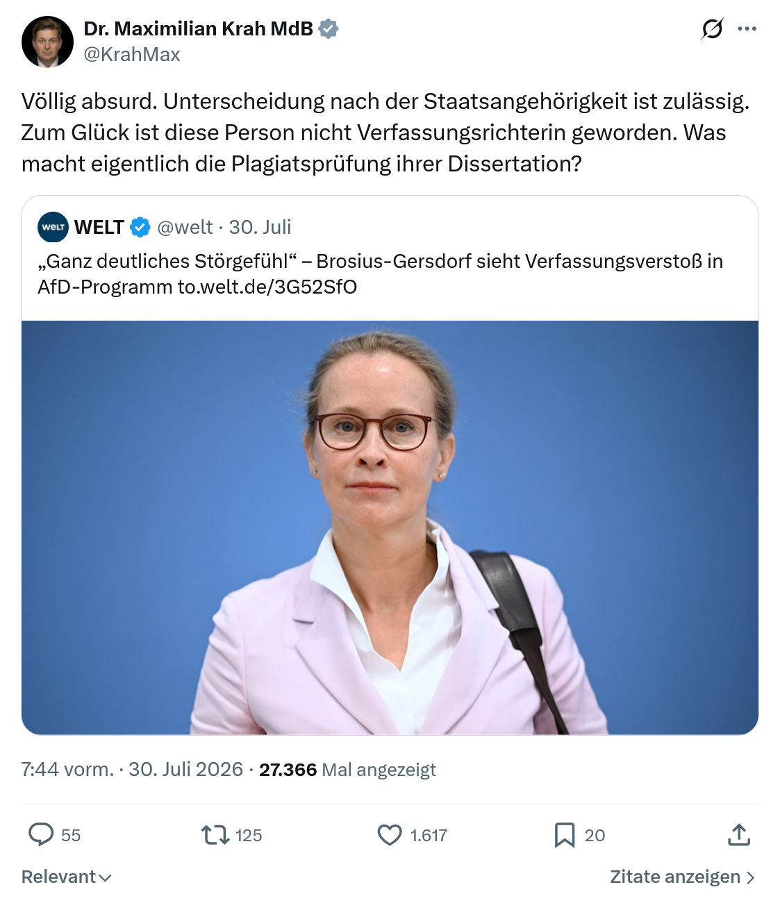 Maximilian Krah: Völlig absurd...