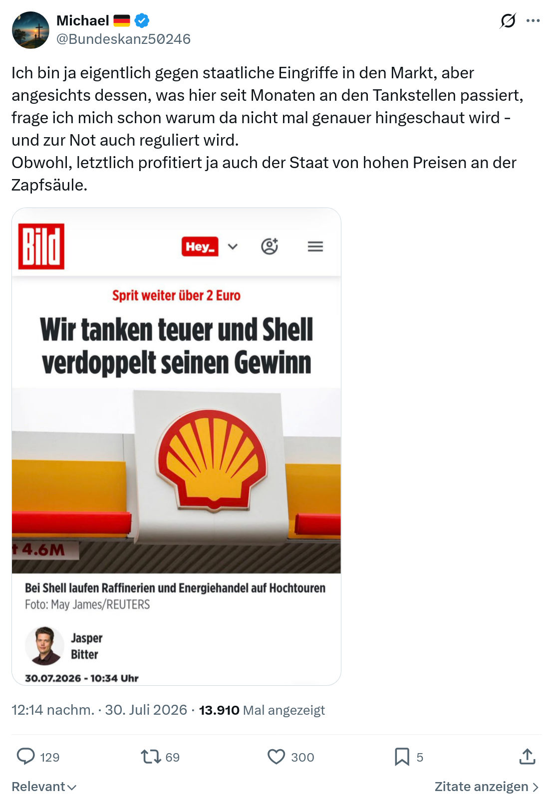 Michael: Ich bin ja eigentlich gegen staatliche...