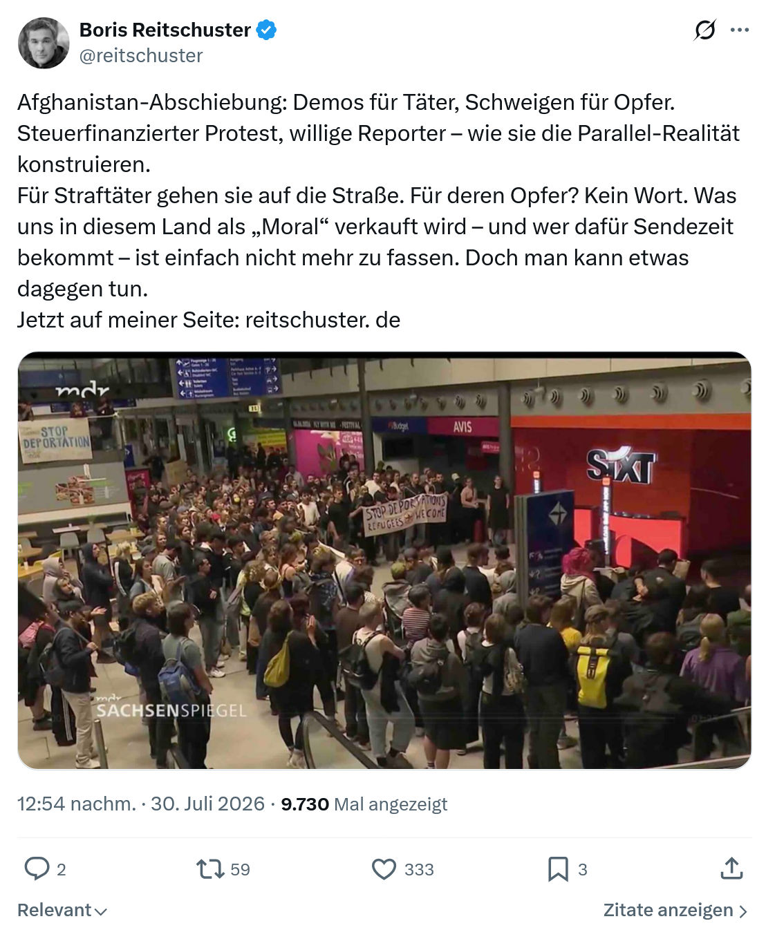Boris Reitschuster: Afghanistan-Abschiebung...