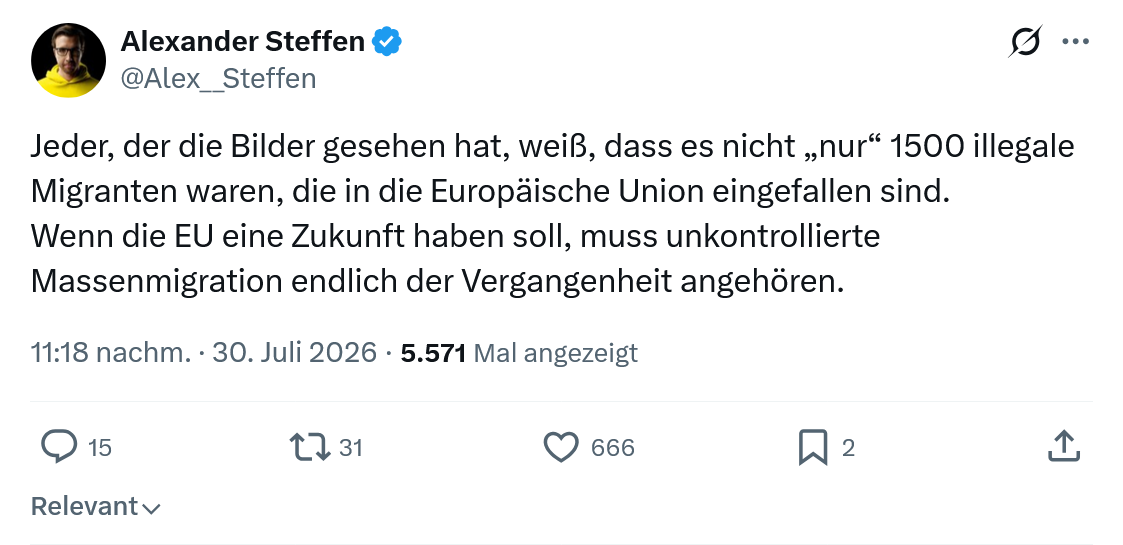 Alexander Steffen: Jeder, der die Bilder gesehen hat...