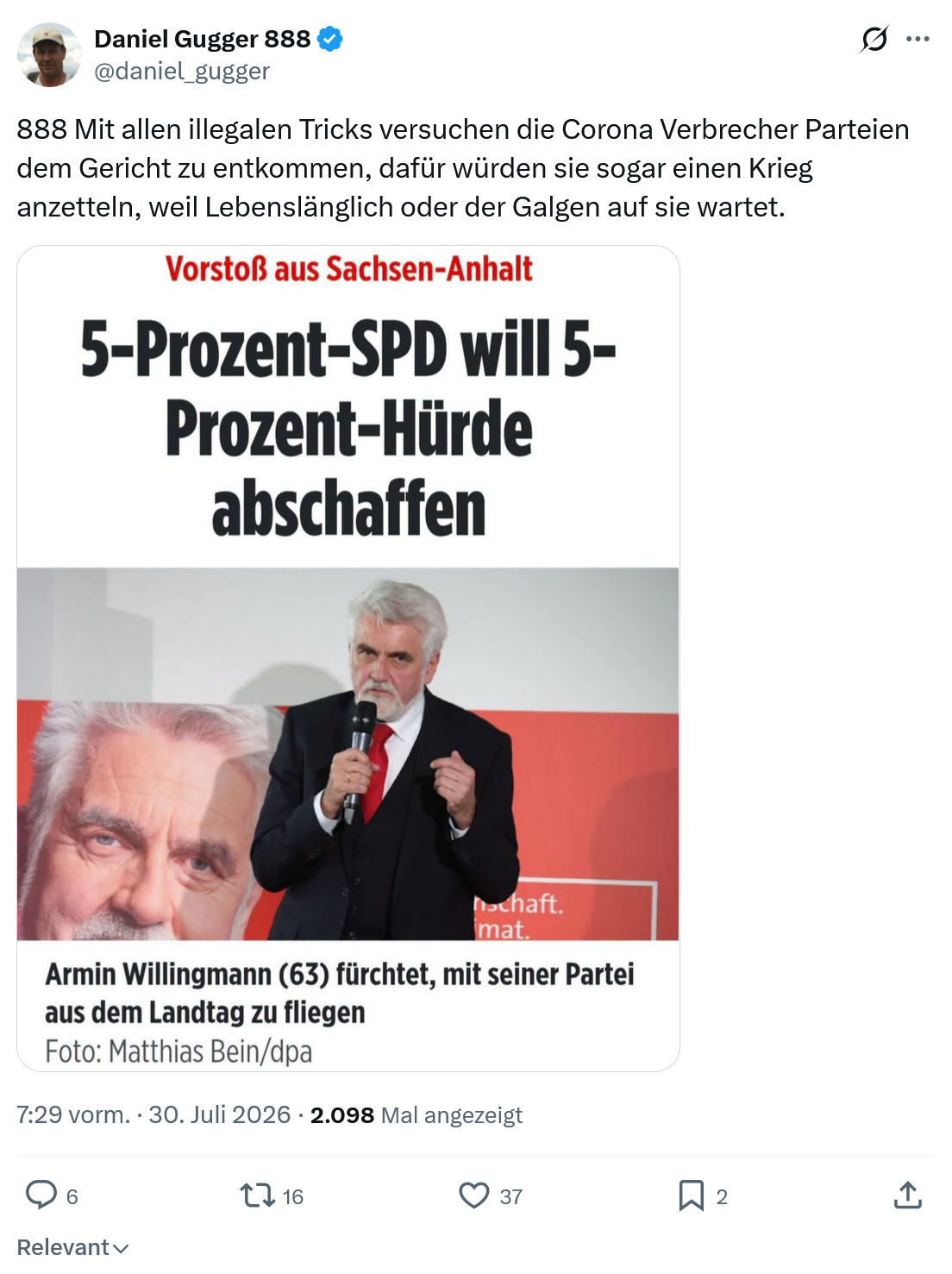 Daniel Gugger: Mit allen illegalen Tricks...