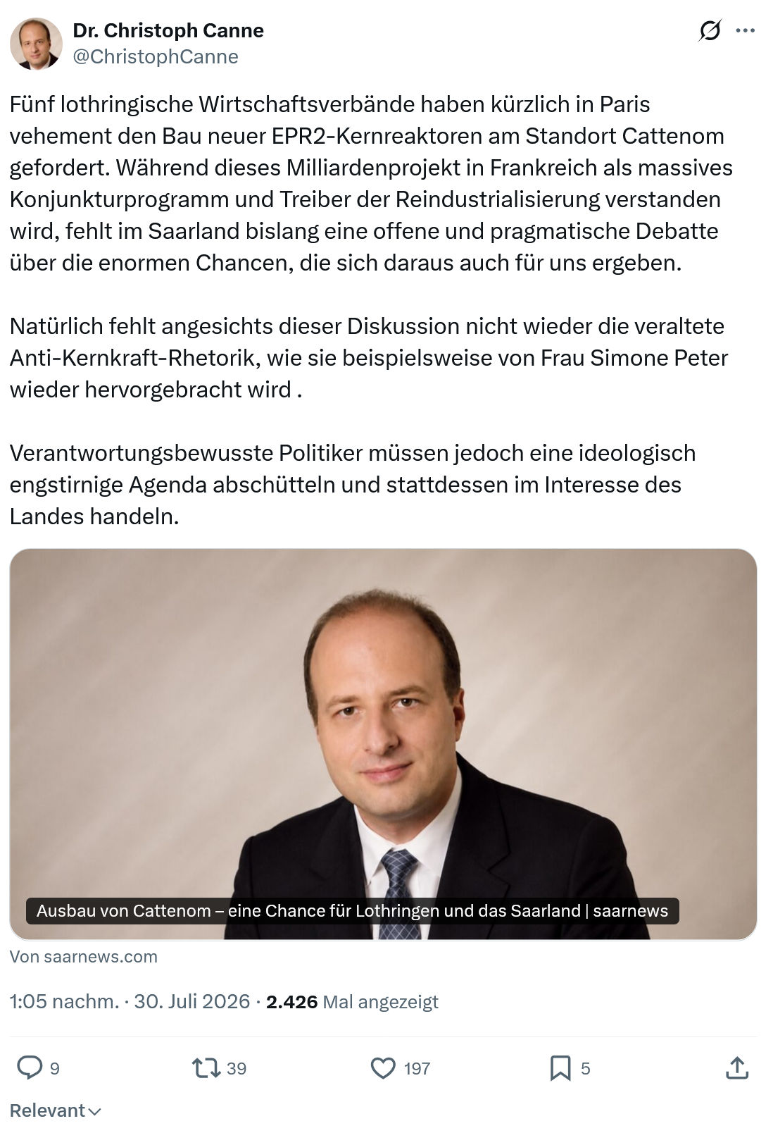 Christoph Canne: Fünf lothringische Wirtschaftsverbände...