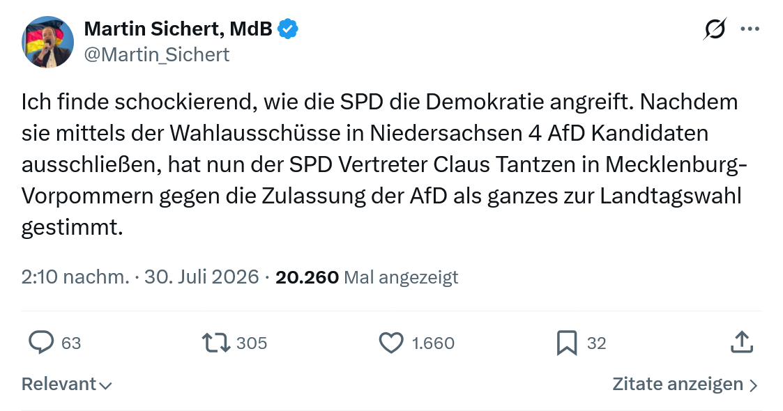 Martin Sichert: Ich finde schockierend...