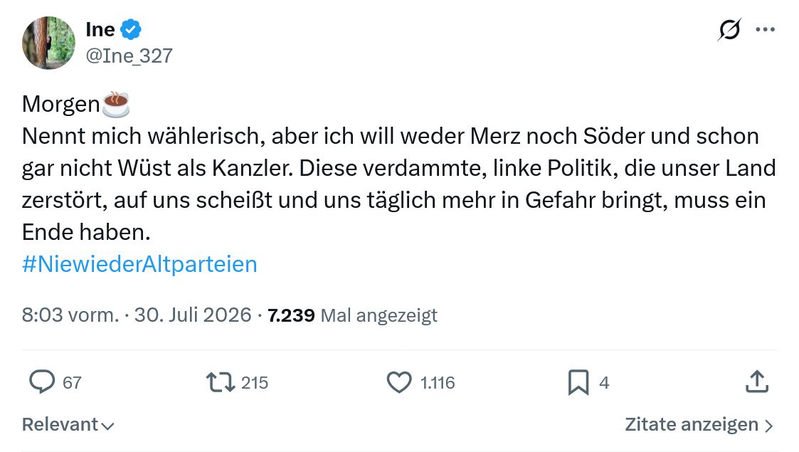 Ine: Nennt mich wählerisch...