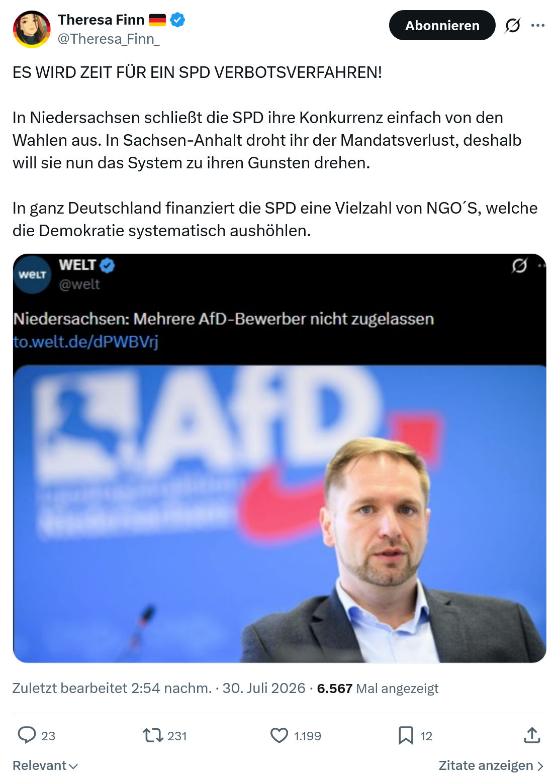 Theresa Finn: ES WIRD ZEIT FÜR EIN SPD...