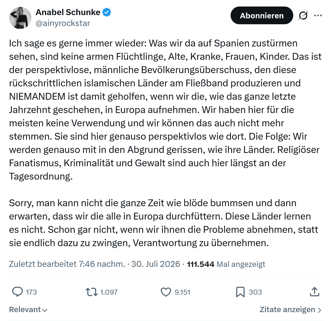 Anabel Schunke: Ich sage es gerne immer wieder...