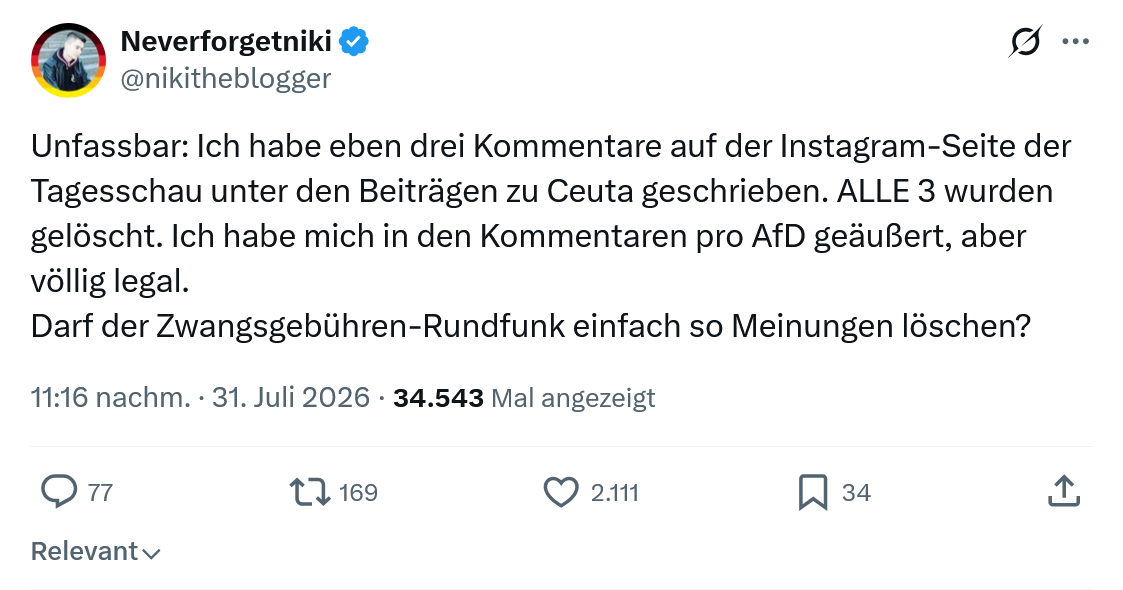Neverforgetniki: Unfassbar: Ich habe eben drei...