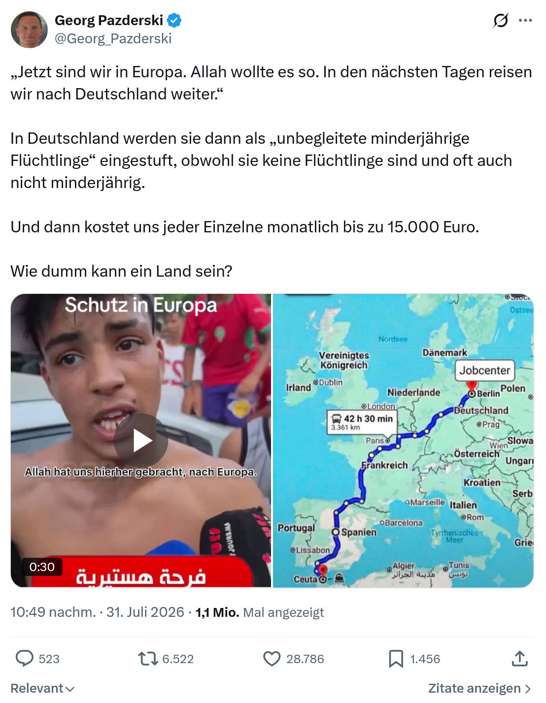 Georg Pazderski: Jetzt sind wir in Europa...