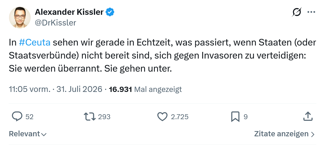 Alexander Kissler: In #Ceuta sehen wir gerade...