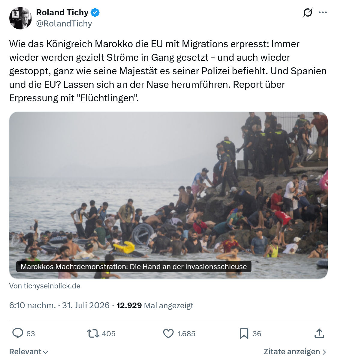 Roland Tichy: Wie das Königreich Marokko...
