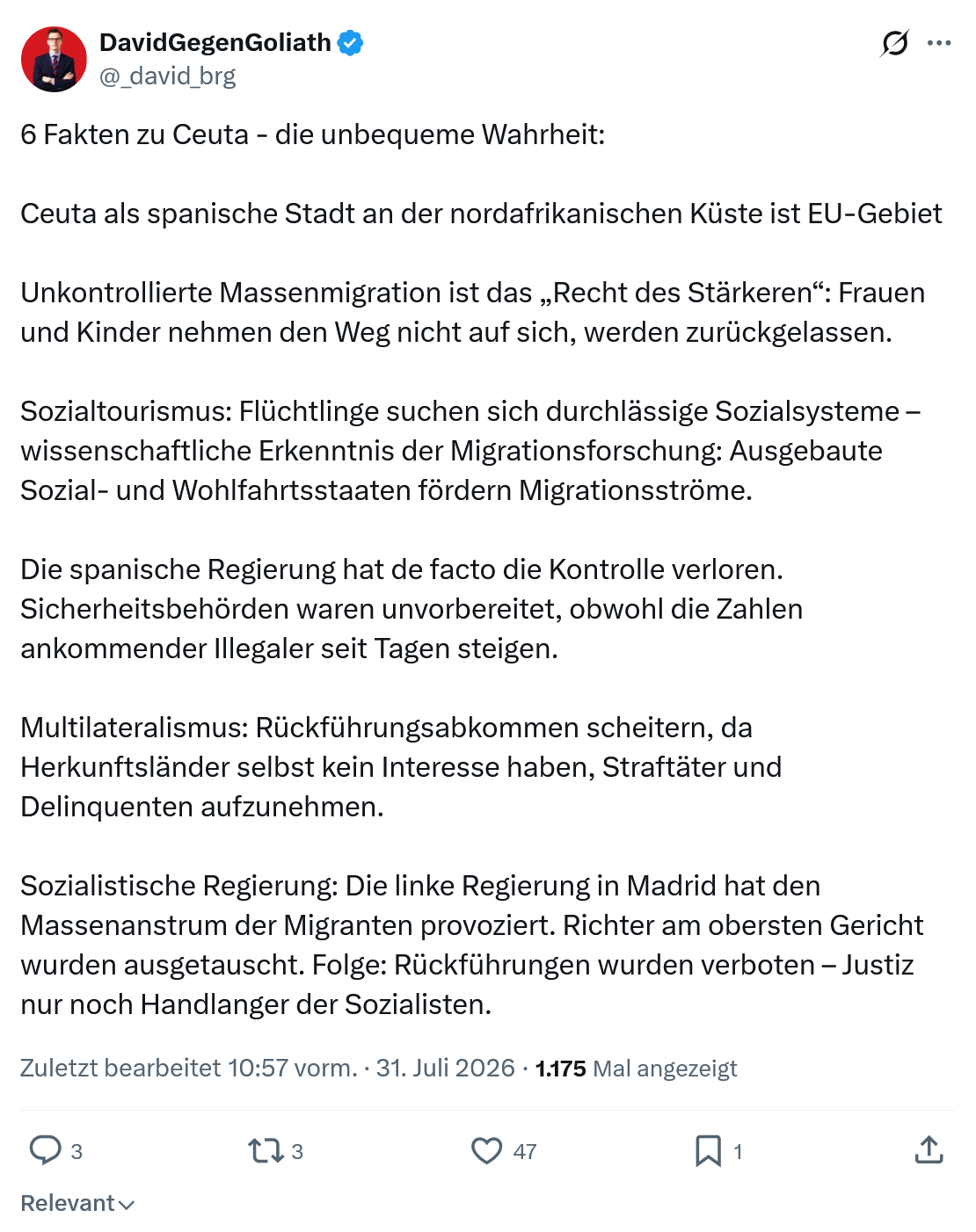 David Gegen Goliath: 6 Fakten zu Ceuta - die unbequeme Wahrheit...