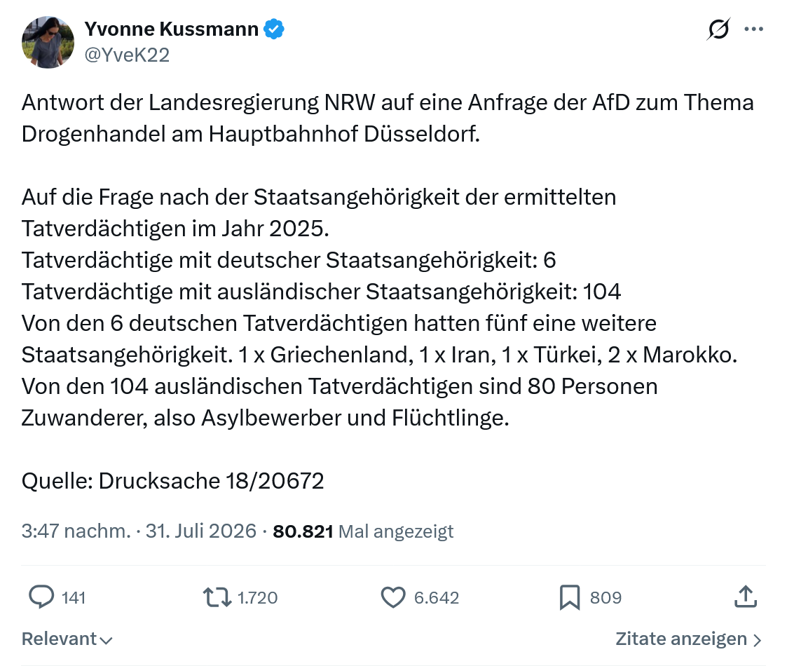 Yvonne Kussmann: Antwort der Landesregierung NRW...
