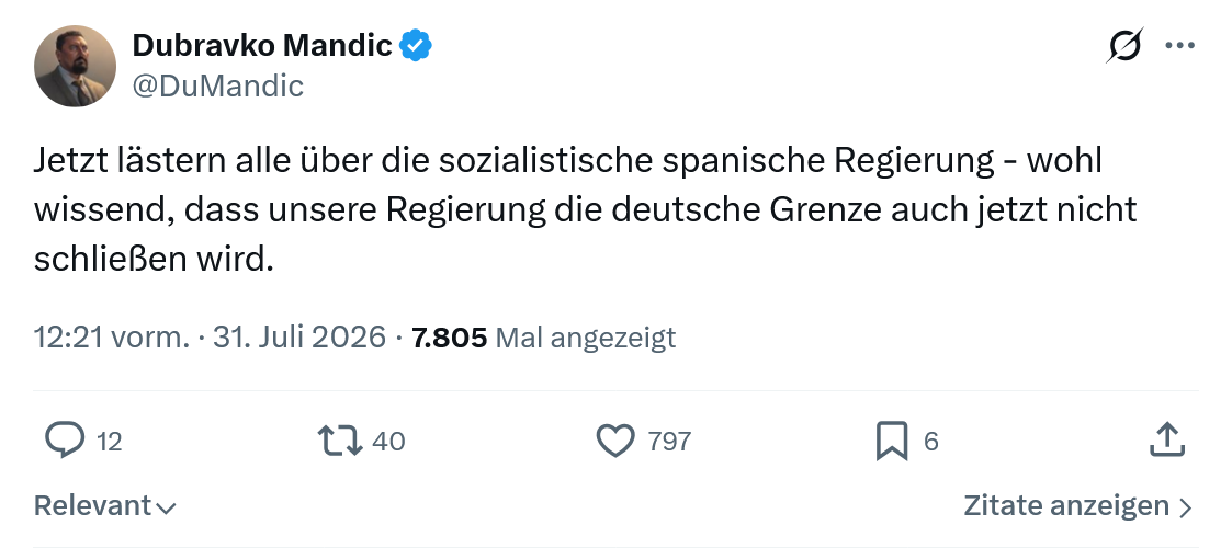 Dubravko Mandic: Jetzt lästern alle über die sozialistische...