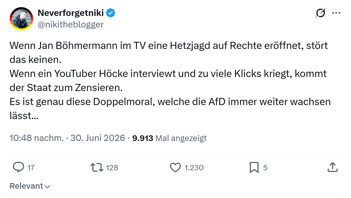 Neverforgetniki: Wenn Jan Böhmermann im TV...