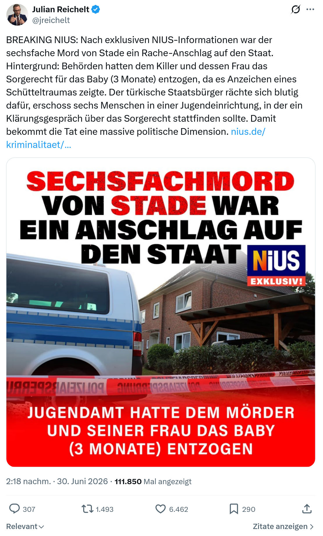 Julian Reichelt: BREAKING NIUS...