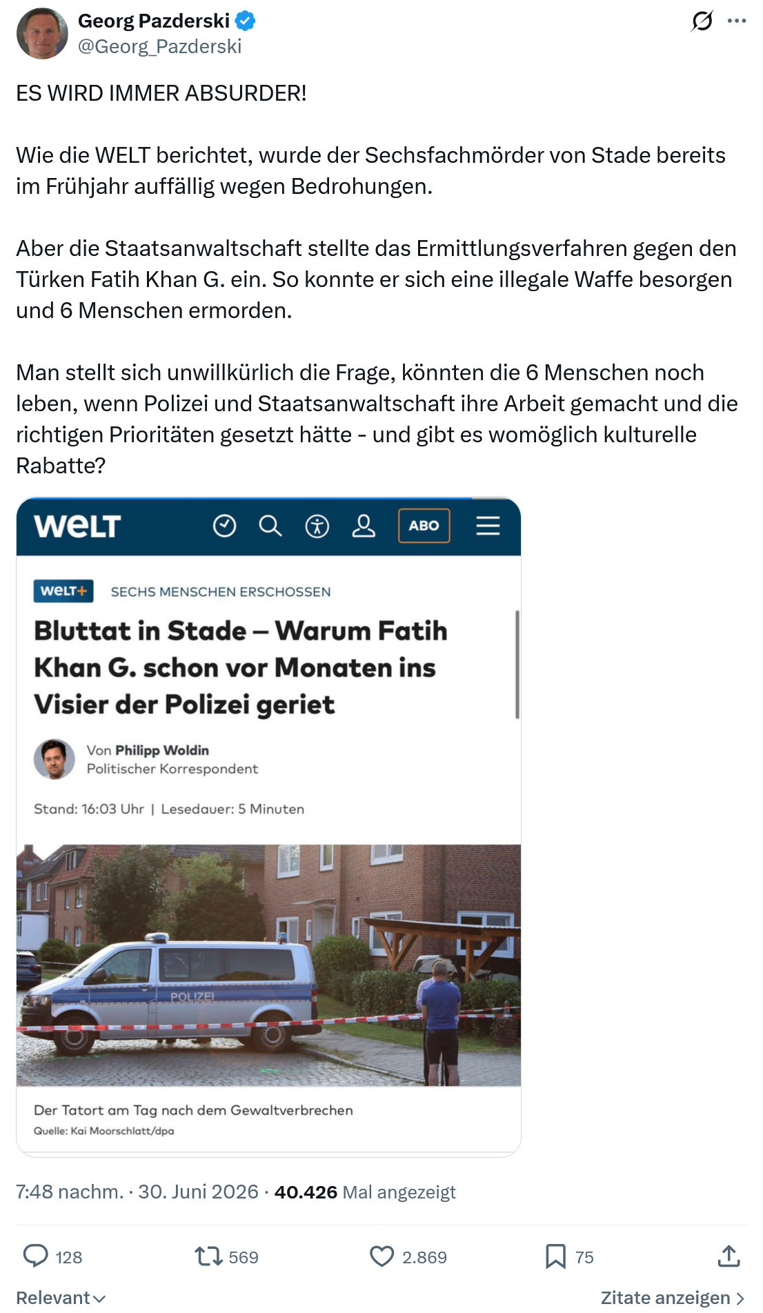 Georg Pazderski: ES WIRD IMMER ABSURDER!...