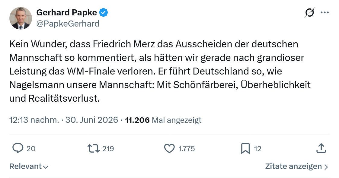 Gerhard Papke: Kein Wunder, dass Friedrich Merz...